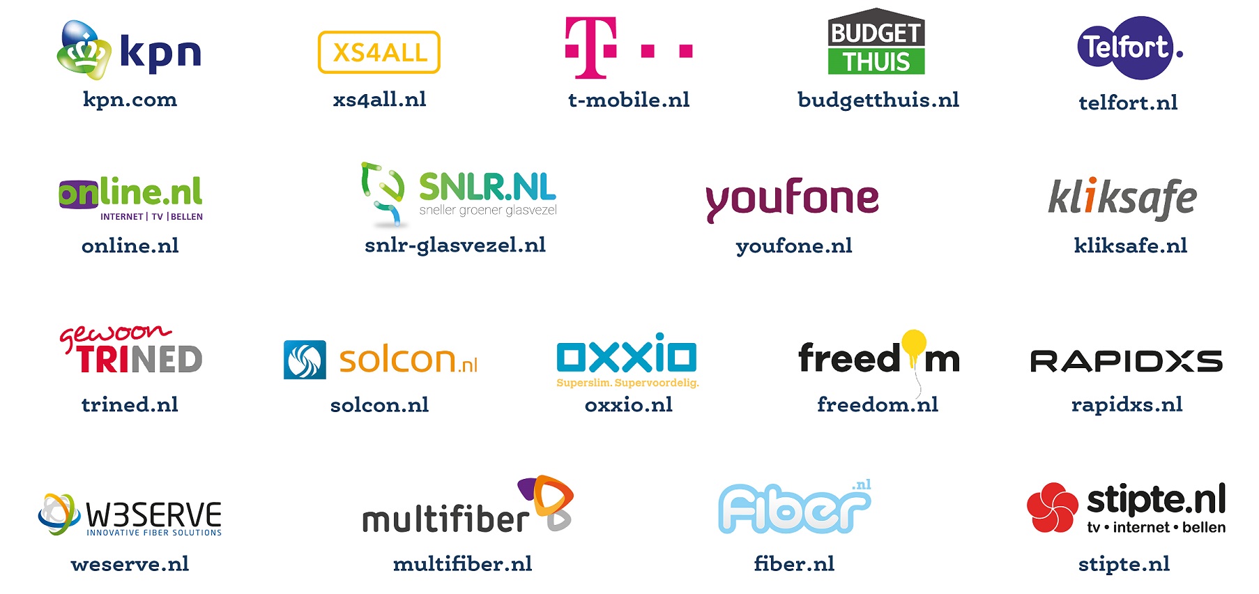 Internet-service-providers die leveren op het netwerk van GlasDraad Bollenstreek